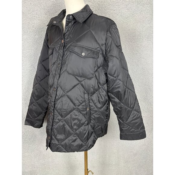 32 Degrees Heat Recycled Poly Cloudfill Packable Shirt Jacket Size XL Black NWTs - Picture 4 of 8